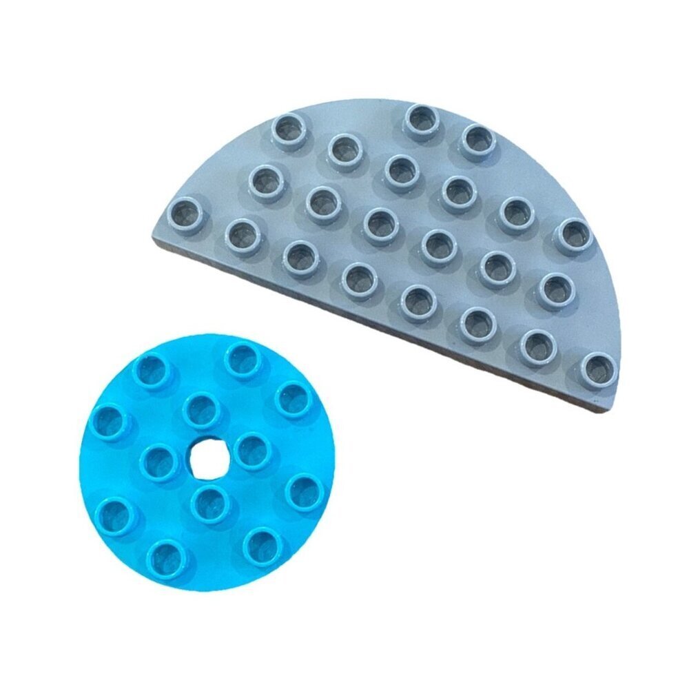 Lego Duplo 4x8 Round Half Circle Base Plate Gray Replacement 4x4 Circle Plate